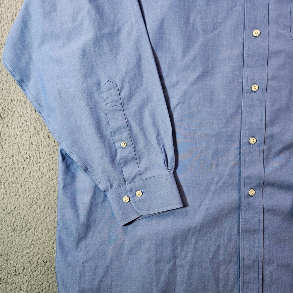 Brooks Brothers 346 Shirt Men‎ 18-4/5 Regular Fit Button Up Long Sleeve Blue - Picture 4 of 10
